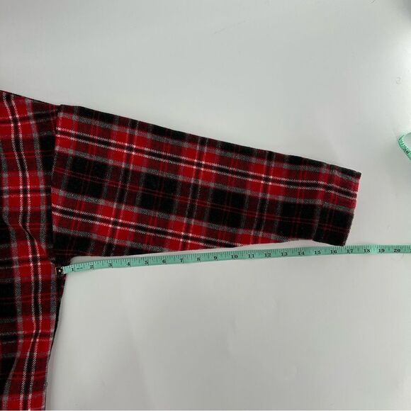 Women’s Better Be Red oversized Flannel Button Up Small - Picture 7 of 7